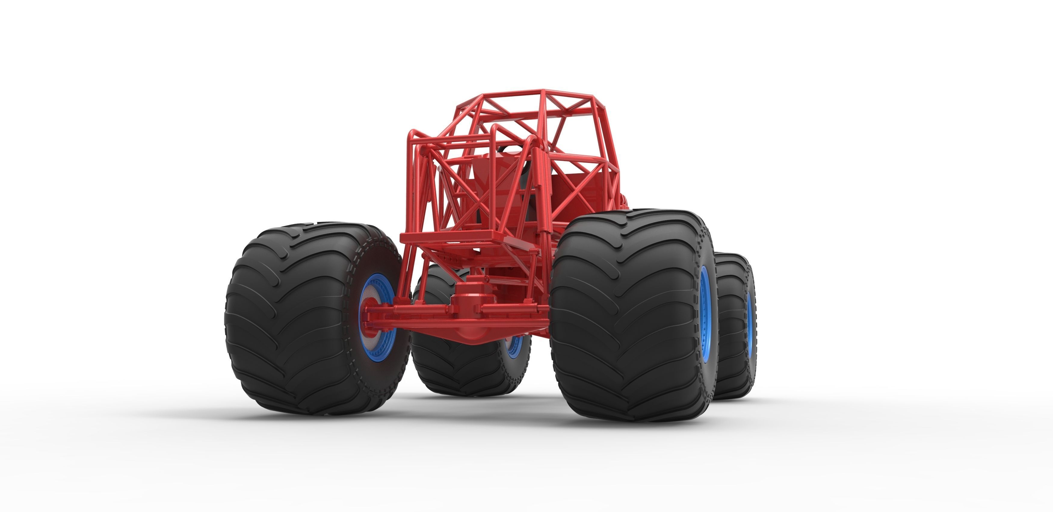 Monster truck base Scale 1 to 25 3D print model_5