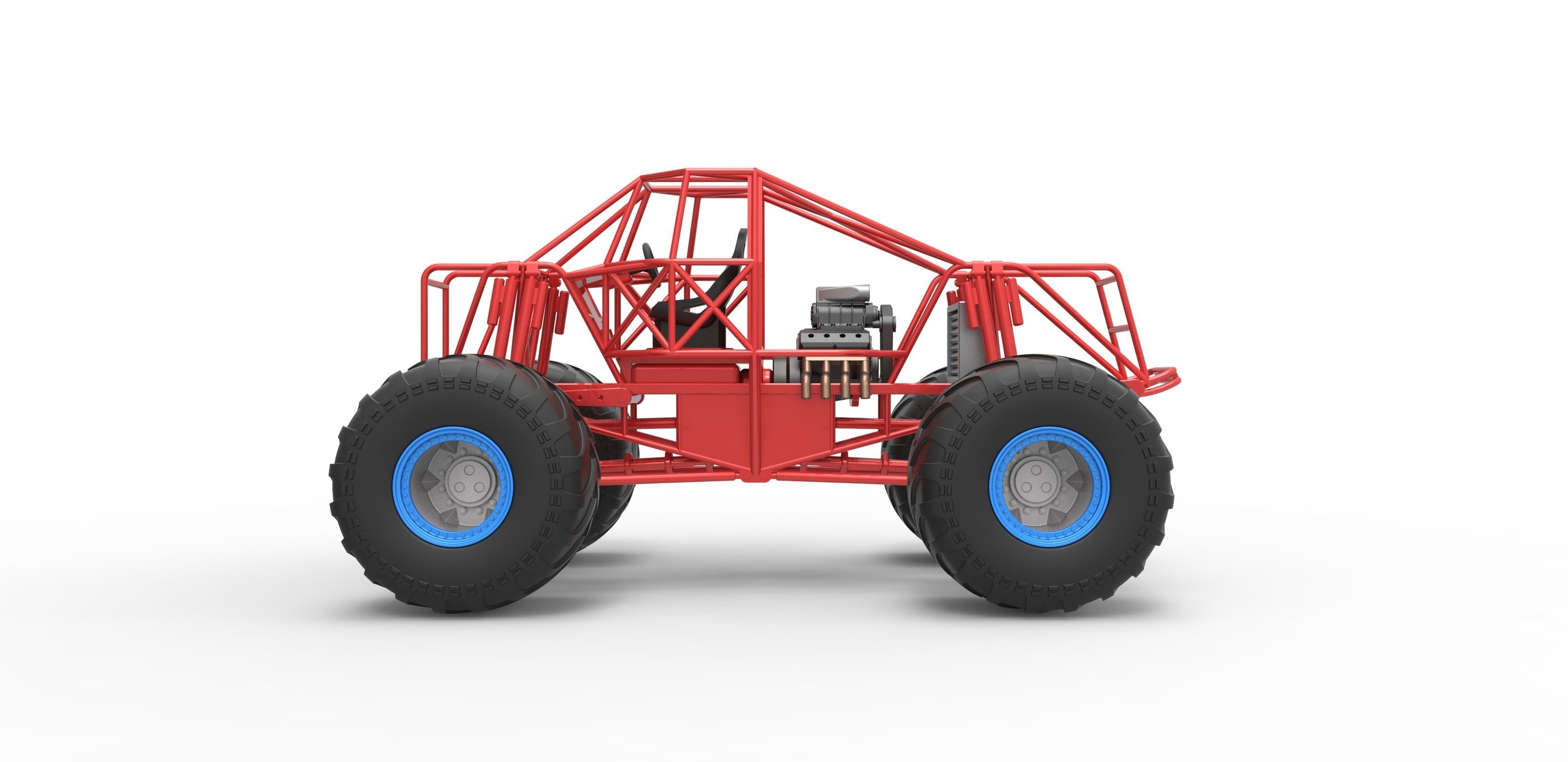 Monster truck base Scale 1 to 25 3D print model_8