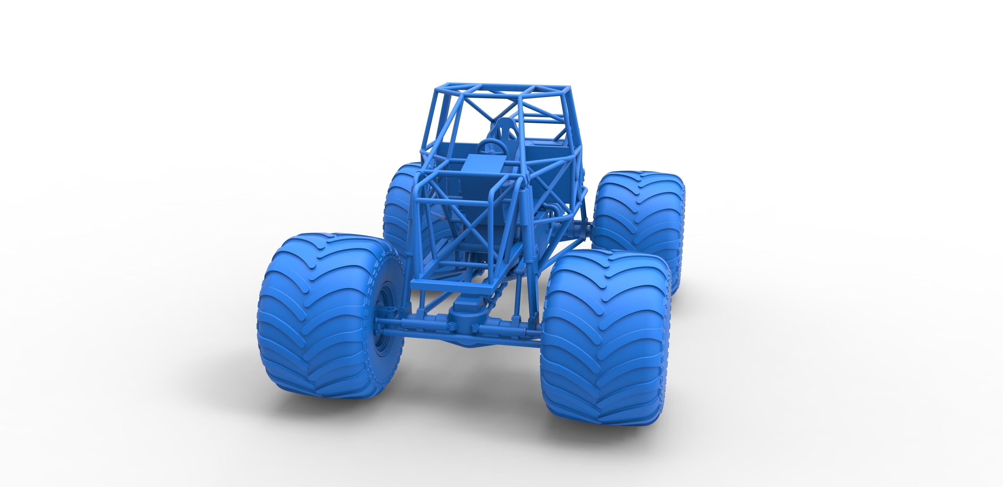 Monster truck base Scale 1 to 25 3D print model_18