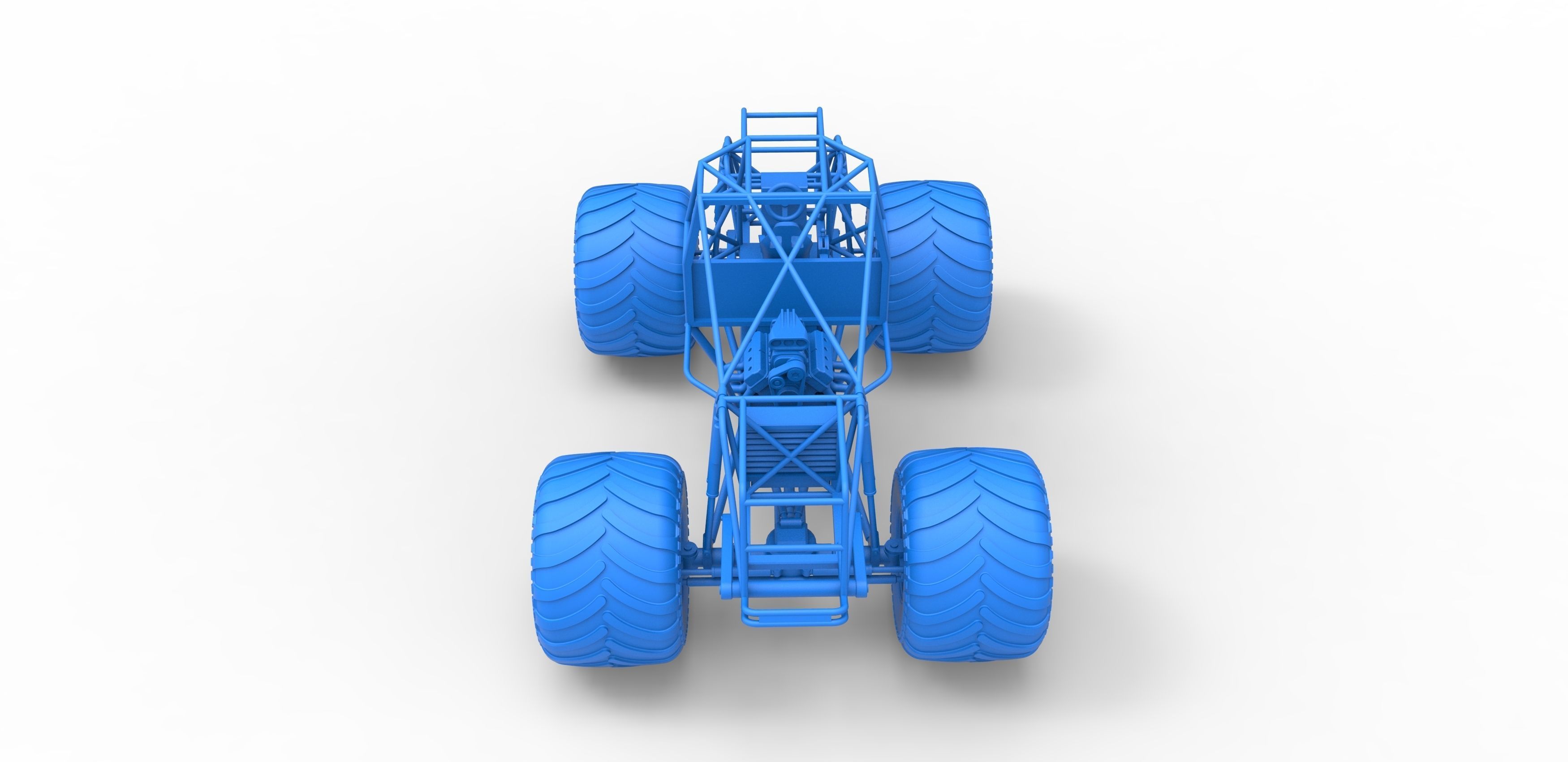 Monster truck base Scale 1 to 25 3D print model_27