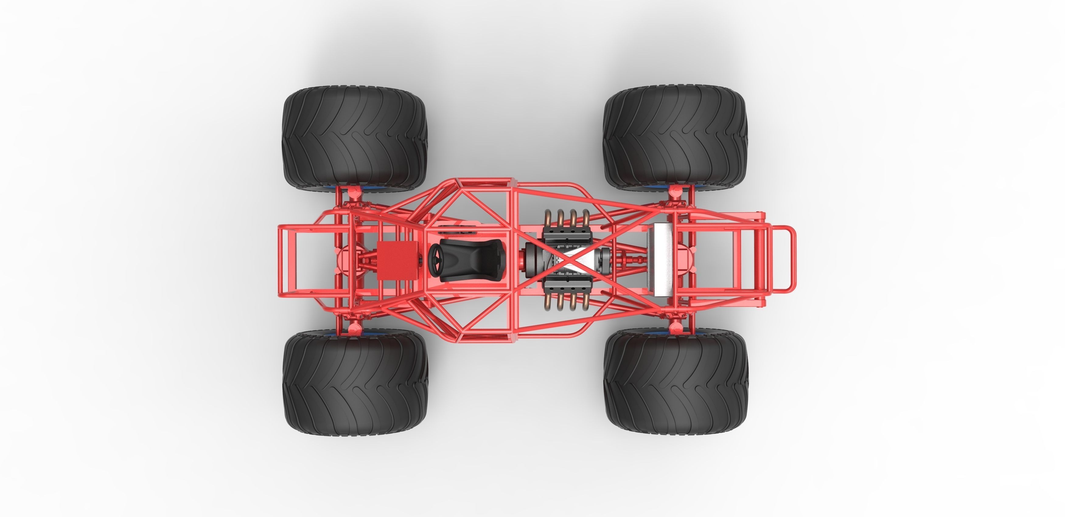 Monster truck base Scale 1 to 25 3D print model_10