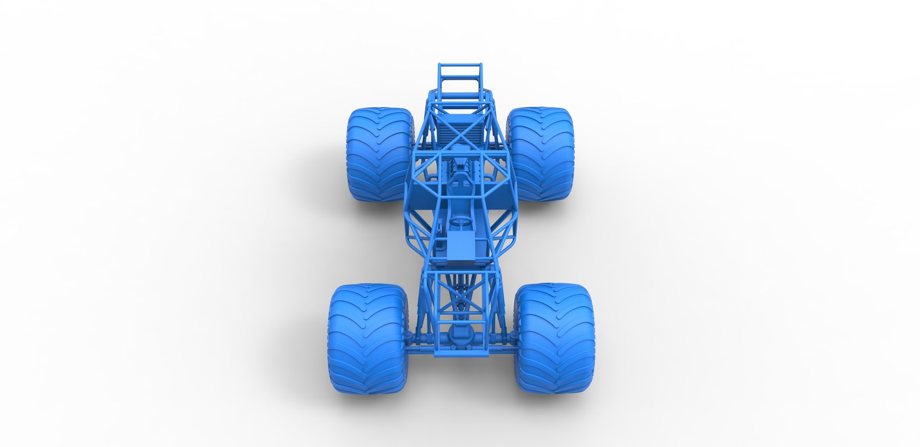 Monster truck base Scale 1 to 25 3D print model_20