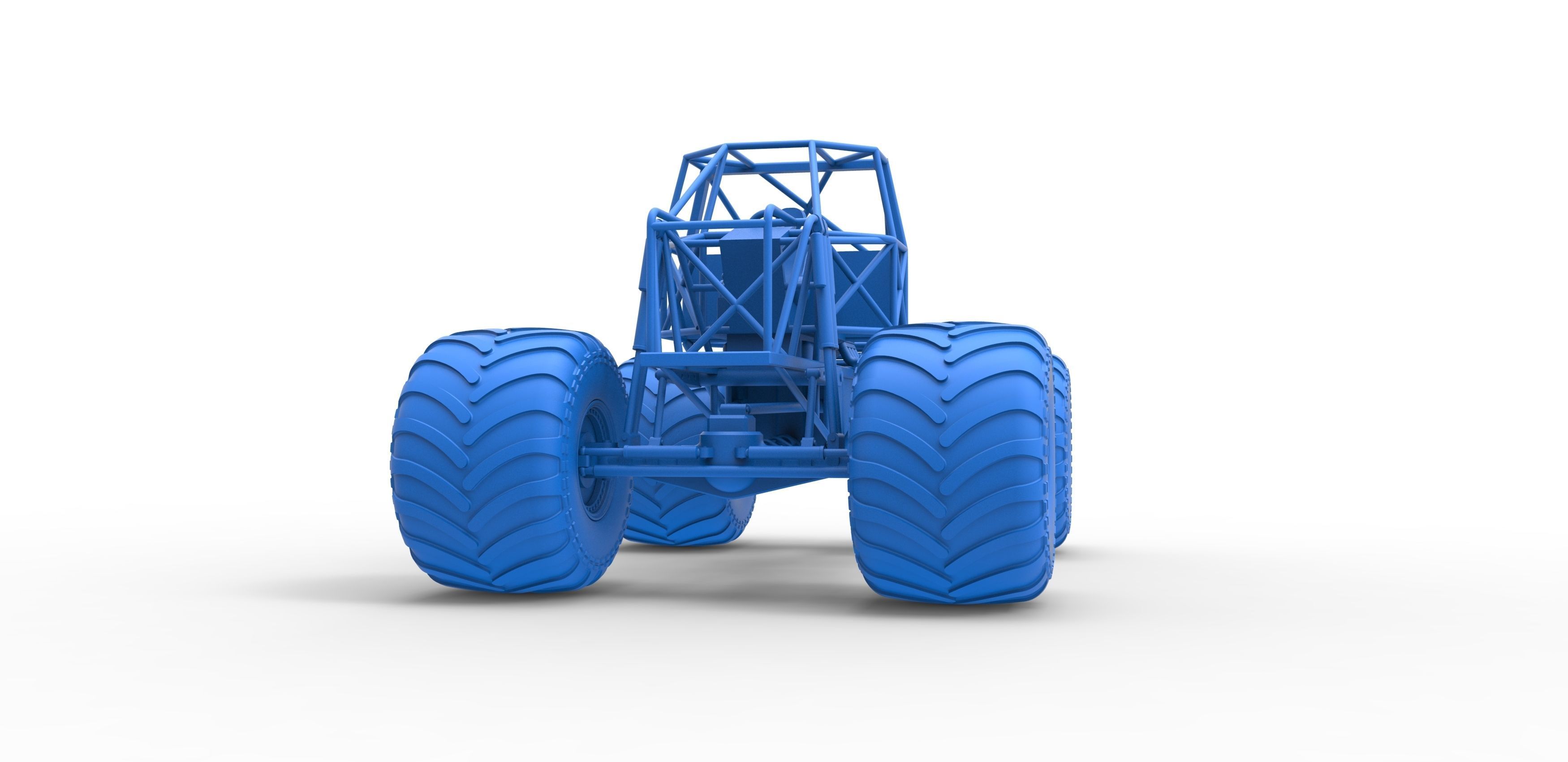 Monster truck base Scale 1 to 25 3D print model_19