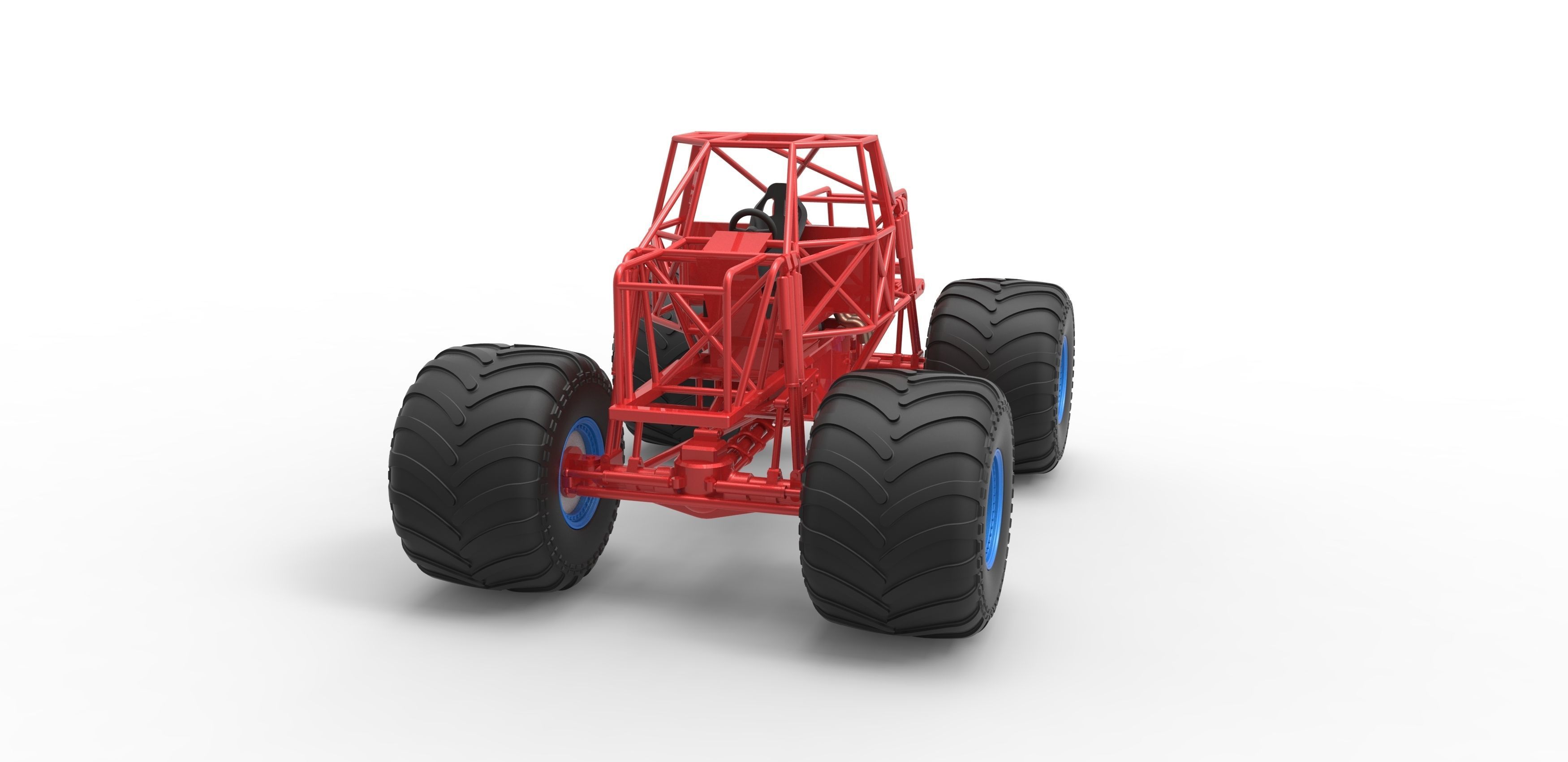 Monster truck base Scale 1 to 25 3D print model_4