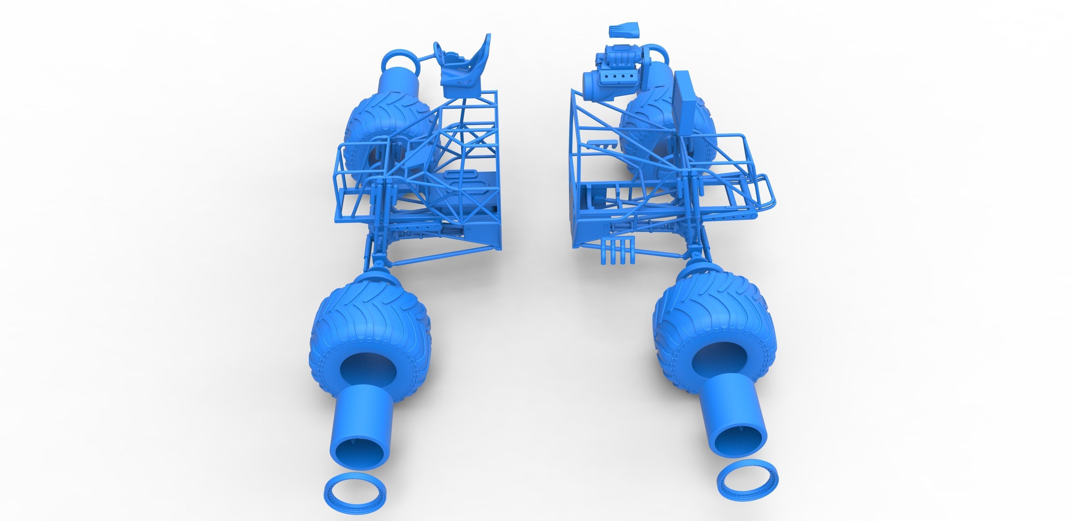 Monster truck base Scale 1 to 25 3D print model_34