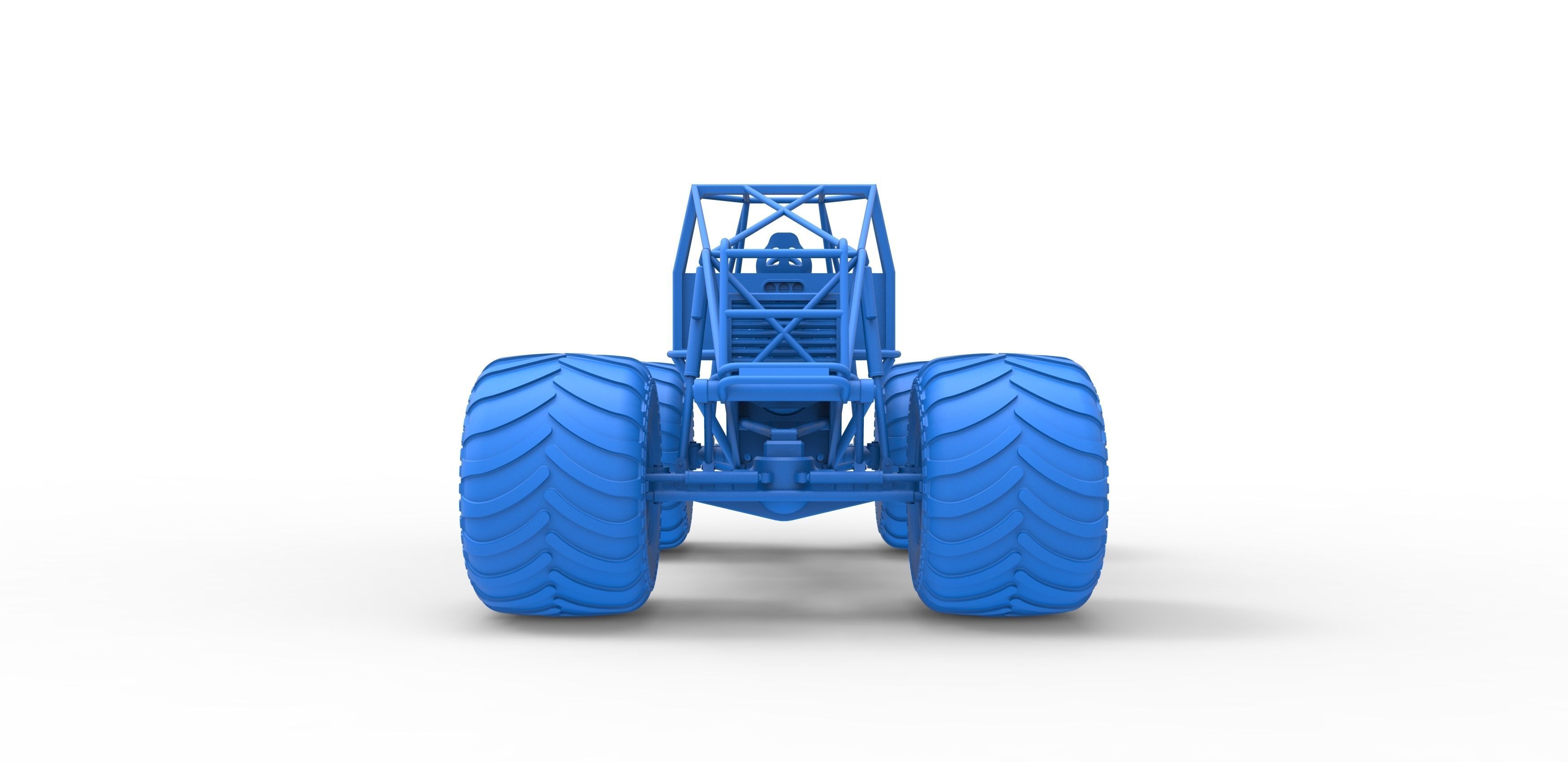 Monster truck base Scale 1 to 25 3D print model_28