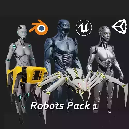 Robots Pack 1 3D Model Collection