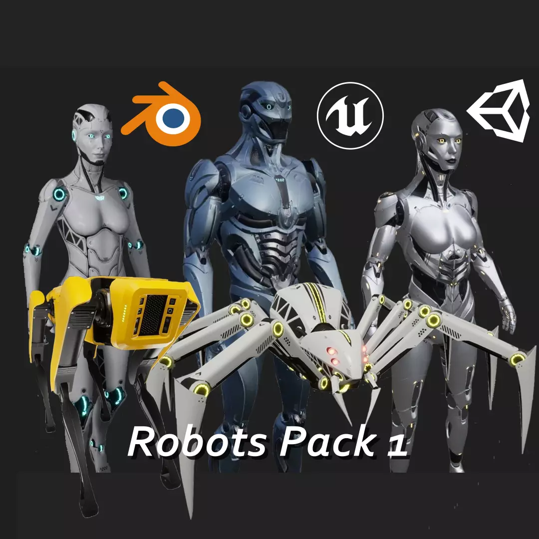 Robots Pack 1 3D Model Collection_0