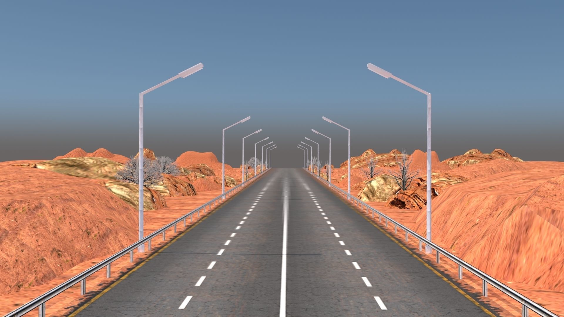 Desert Road Racing Challenge 3D Model Kit 2025 Low-poly 3D model_27