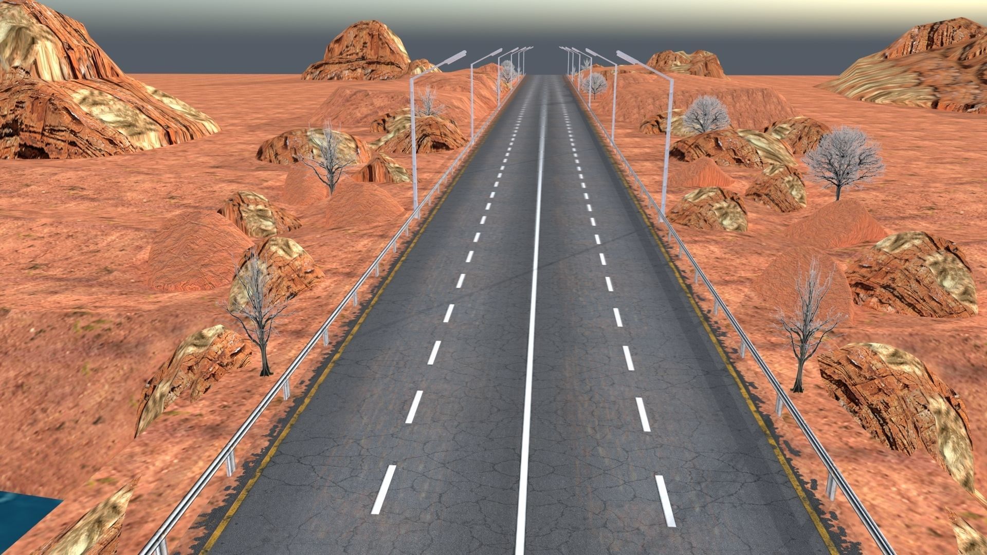 Desert Road Racing Challenge 3D Model Kit 2025 Low-poly 3D model_13