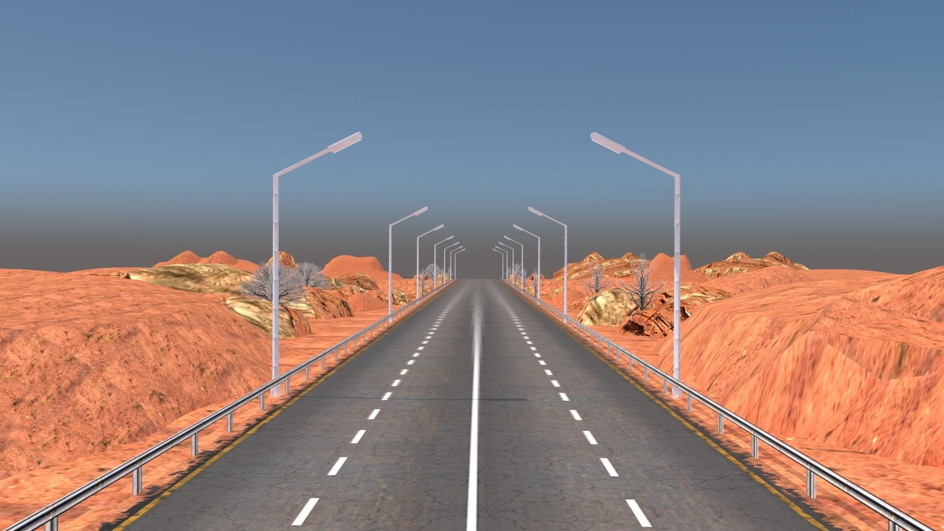 Desert Road Racing Challenge 3D Model Kit 2025 Low-poly 3D model_26