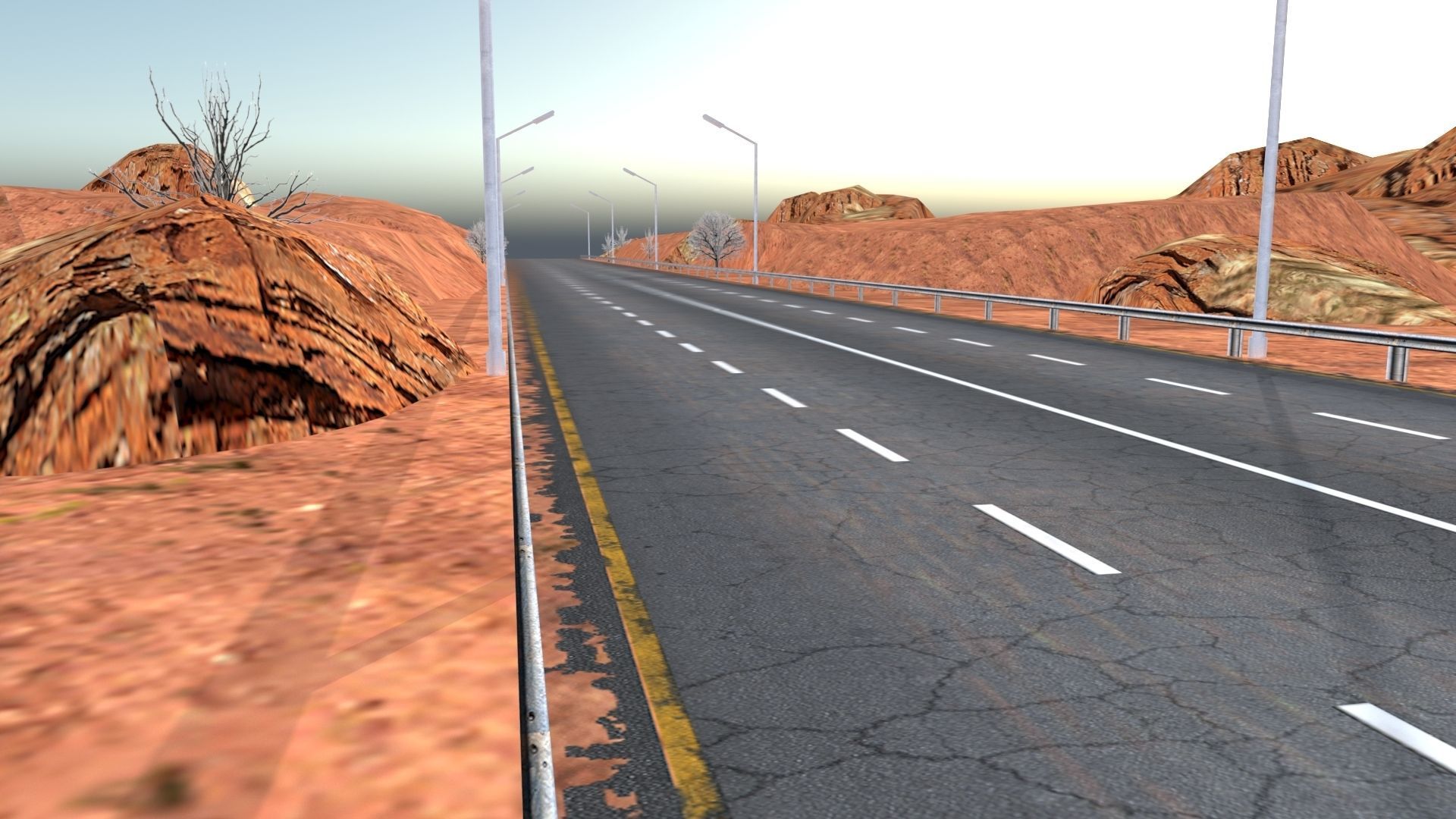 Desert Road Racing Challenge 3D Model Kit 2025 Low-poly 3D model_14