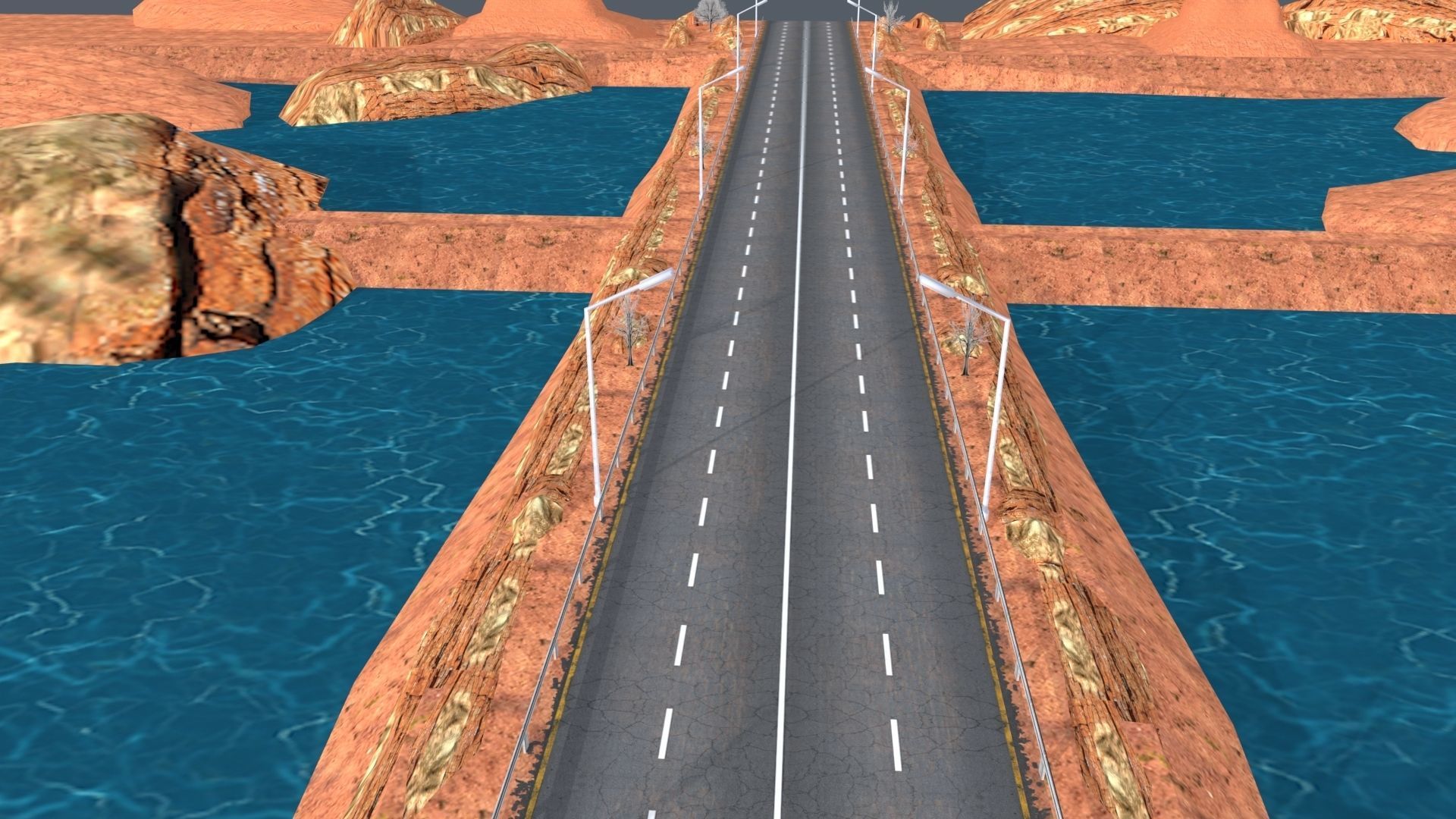 Desert Road Racing Challenge 3D Model Kit 2025 Low-poly 3D model_17