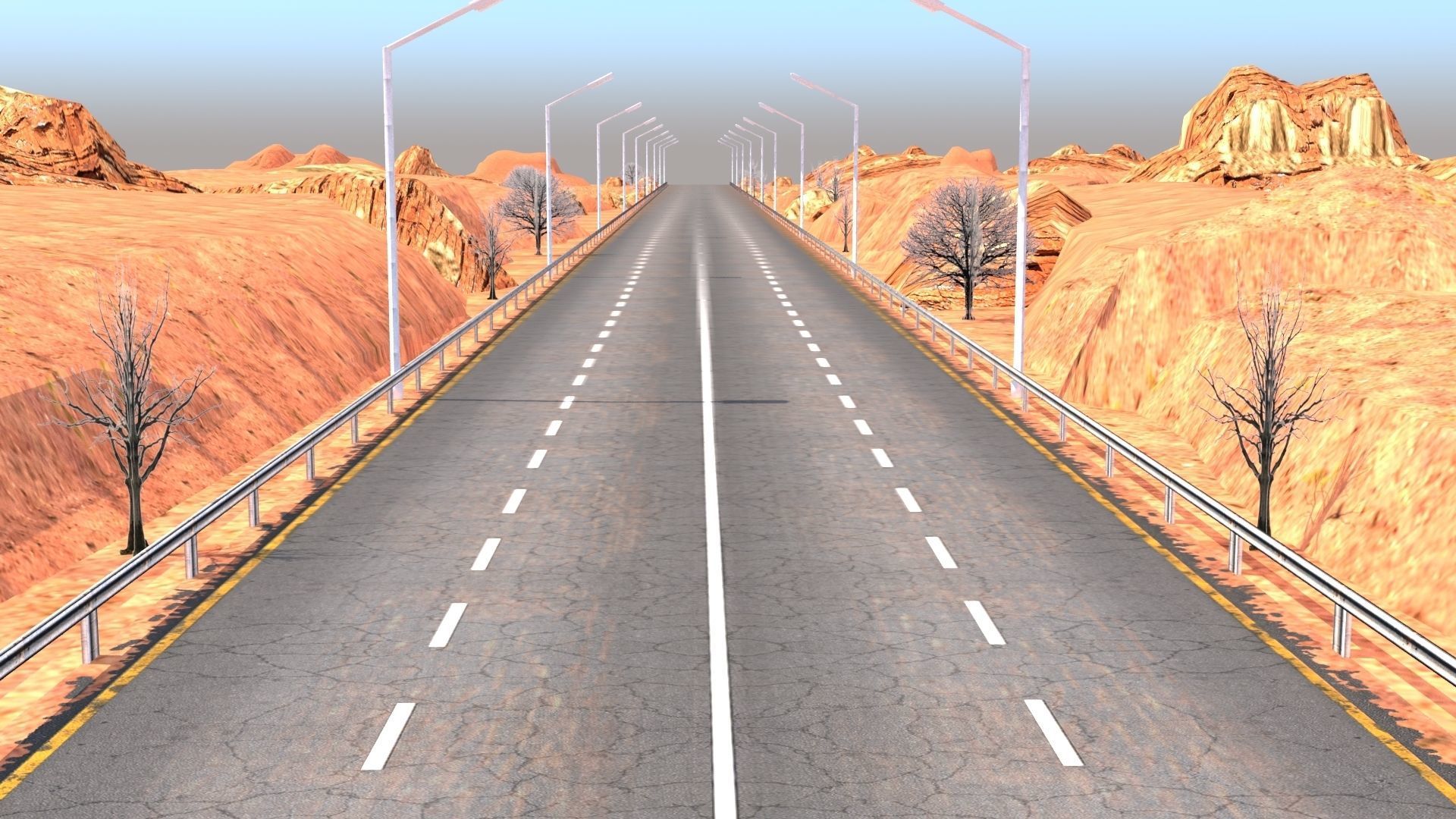 Desert Road Racing Challenge 3D Model Kit 2025 Low-poly 3D model_20