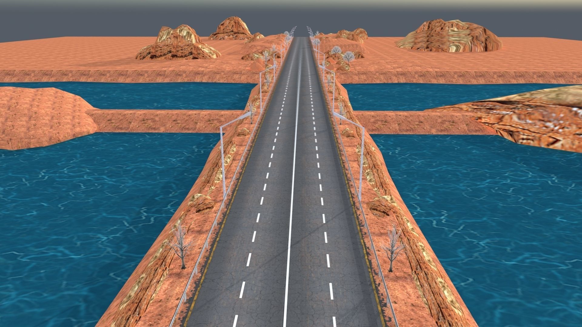 Desert Road Racing Challenge 3D Model Kit 2025 Low-poly 3D model_7