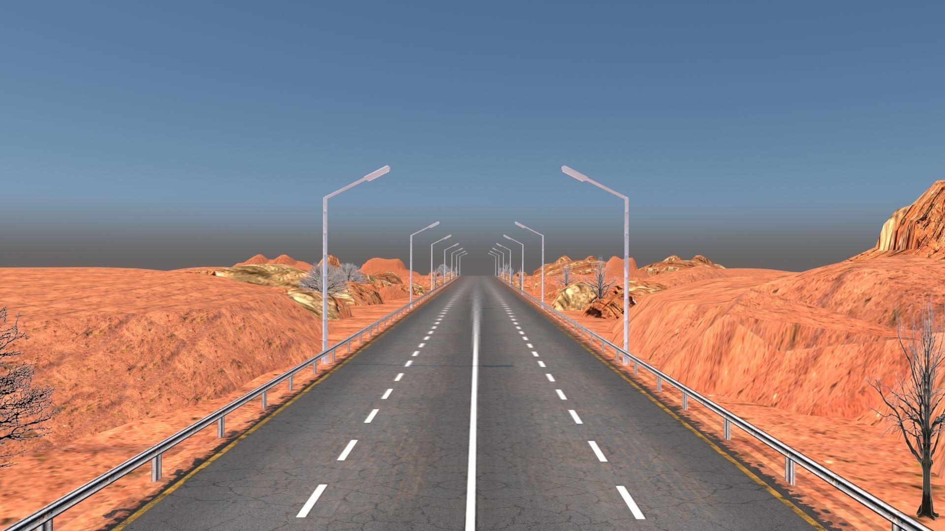 Desert Road Racing Challenge 3D Model Kit 2025 Low-poly 3D model_25