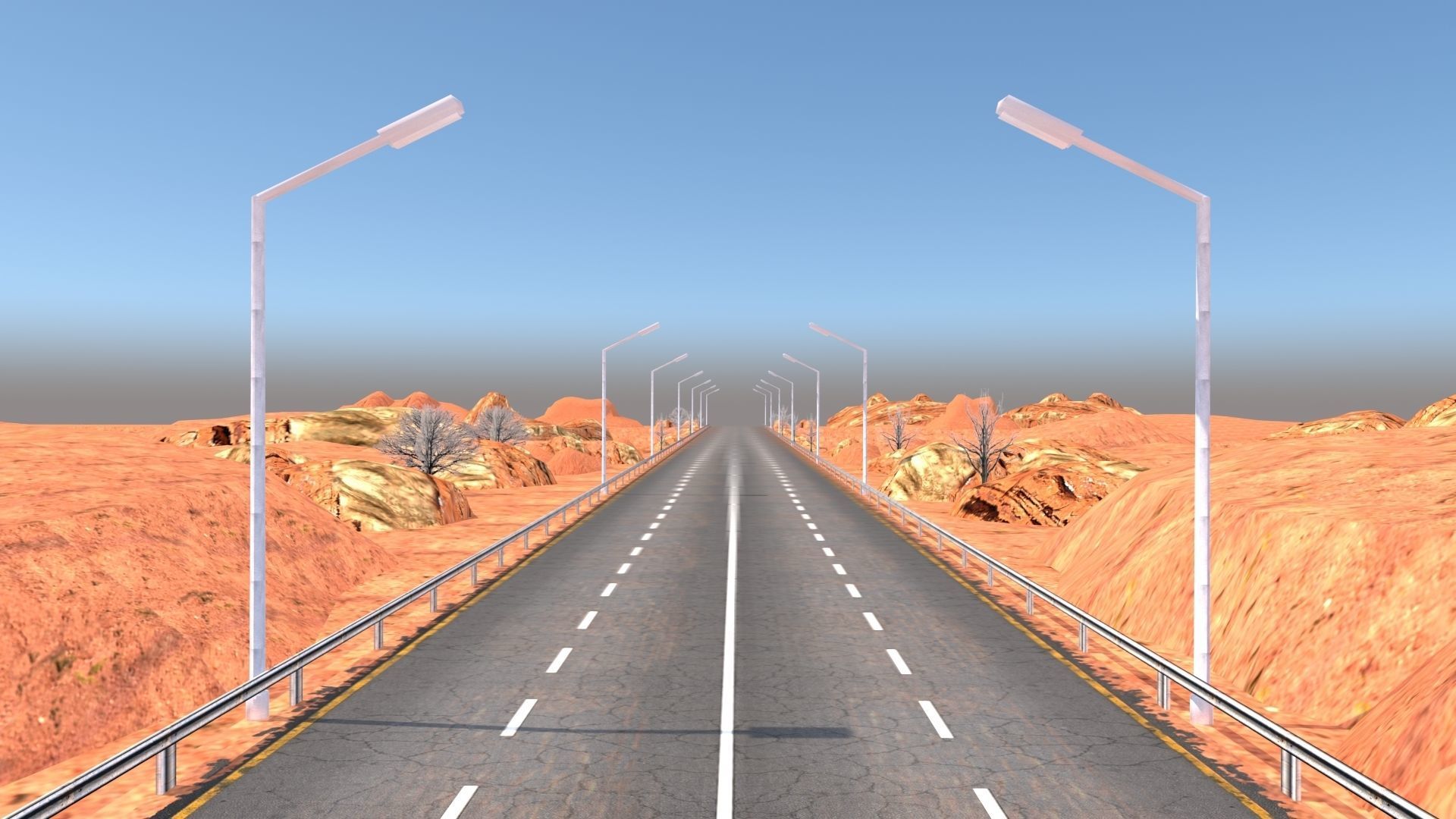 Desert Road Racing Challenge 3D Model Kit 2025 Low-poly 3D model_4