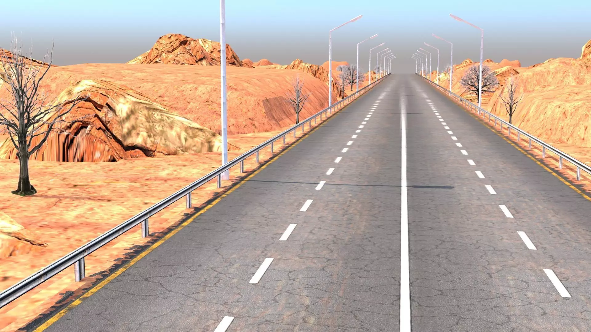 Desert Road Racing Challenge 3D Model Kit 2025 Low-poly 3D model_0