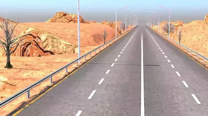 Desert Road Racing Challenge 3D Model Kit 2025 Low-poly 3D model Desert Road Racing Challenge 3D Model Kit 2025 Low-poly 3D model