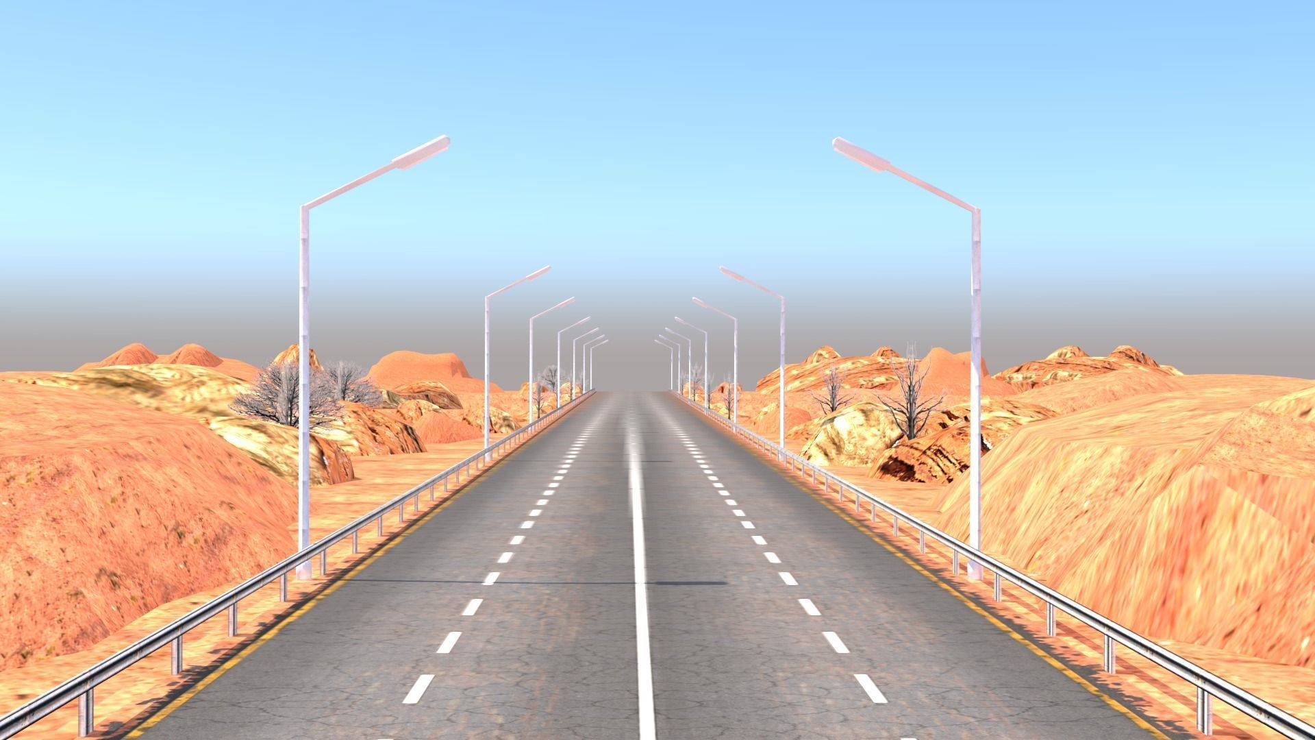 Desert Road Racing Challenge 3D Model Kit 2025 Low-poly 3D model_24