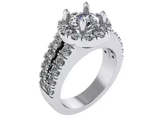 Round Halo Ring 0945