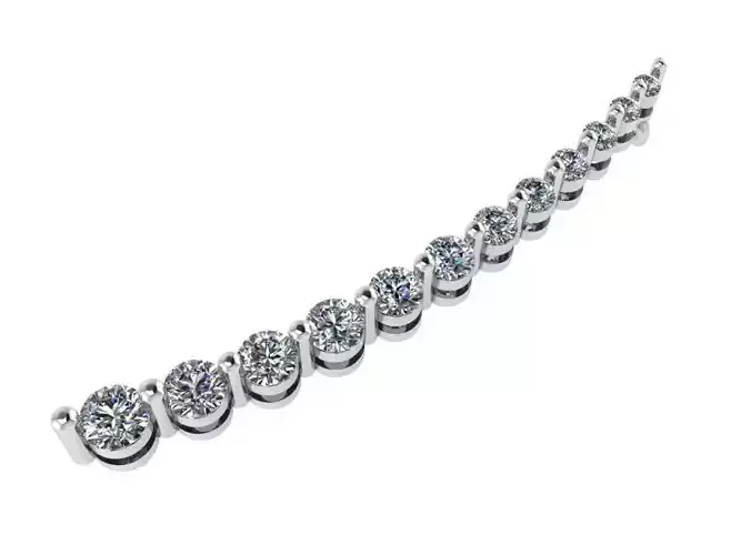 Round Diamond Row Pendant 0947