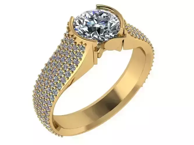 Half Bezel Setting Ring 595