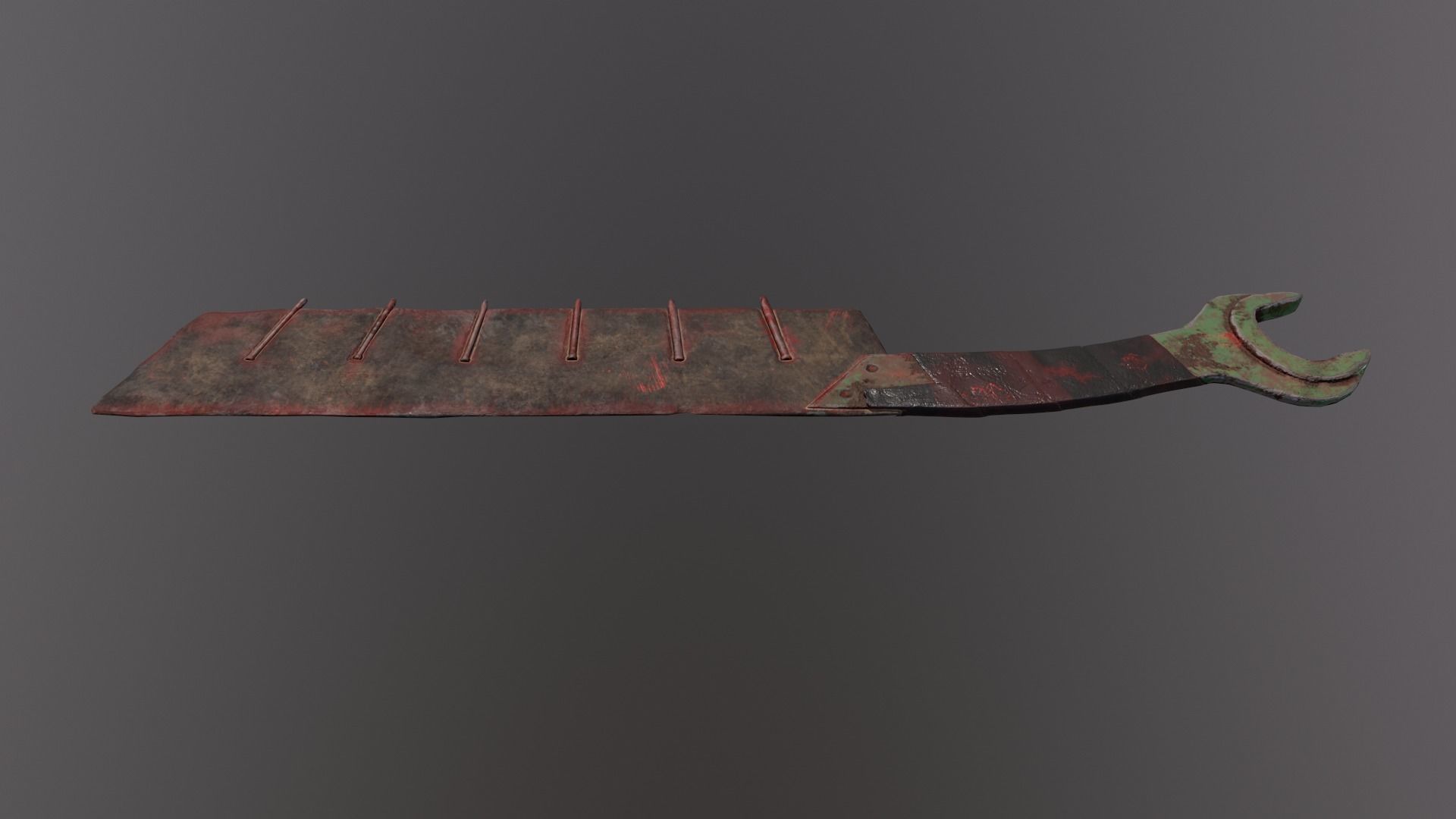 Apocalipticknife LowPoly old rusty knife Low-poly 3D model_8