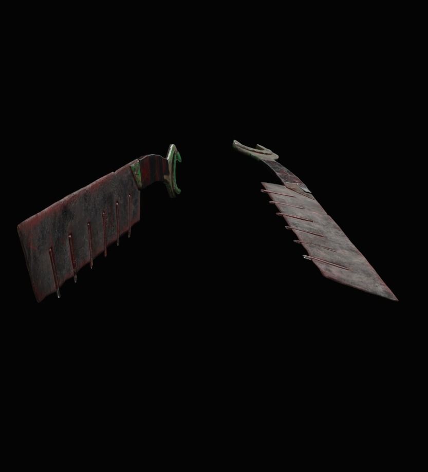 Apocalipticknife LowPoly old rusty knife Low-poly 3D model_3