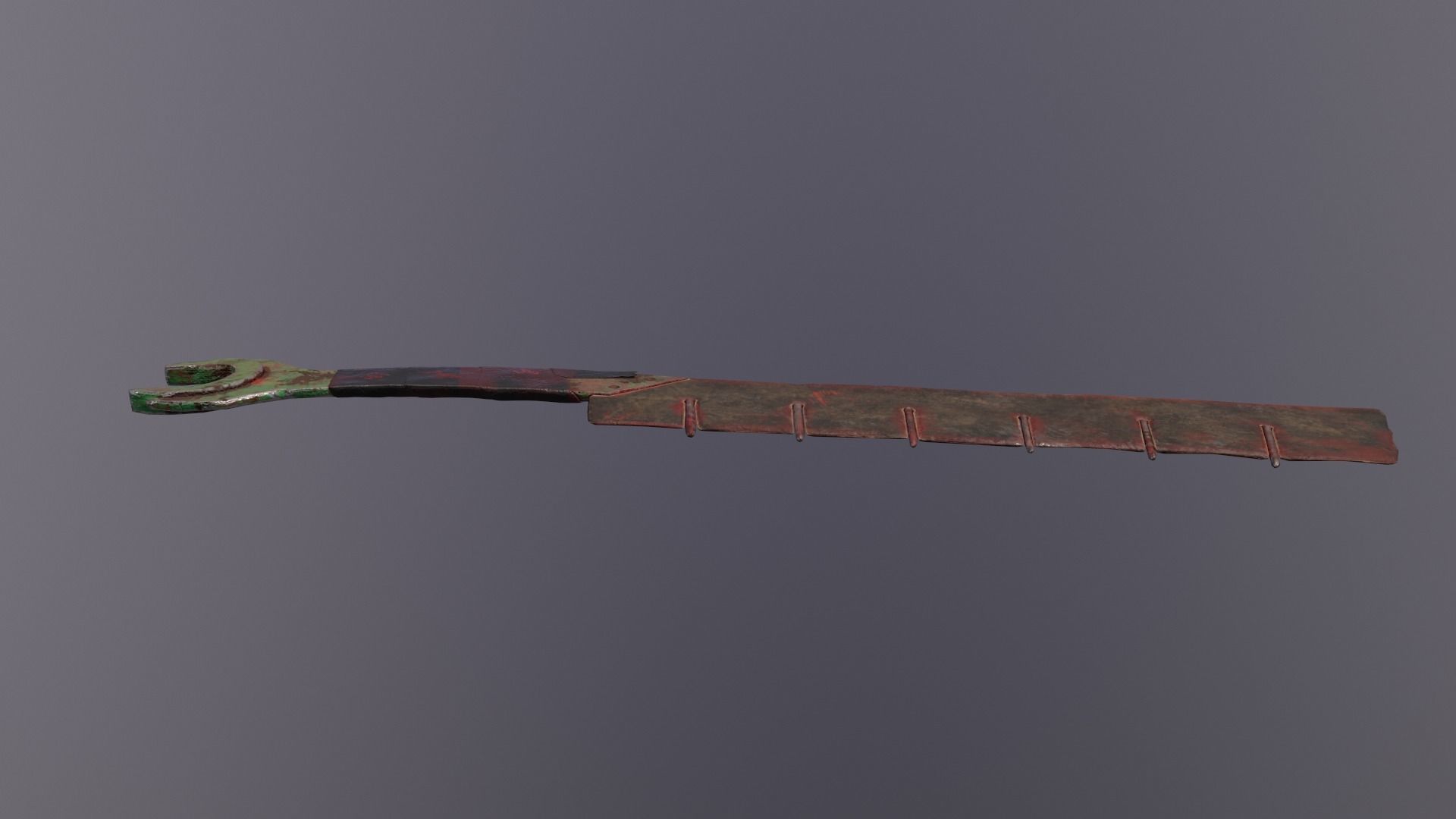 Apocalipticknife LowPoly old rusty knife Low-poly 3D model_5