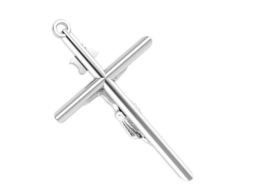 Jesus Cross Pendant 0951 3D print model_3