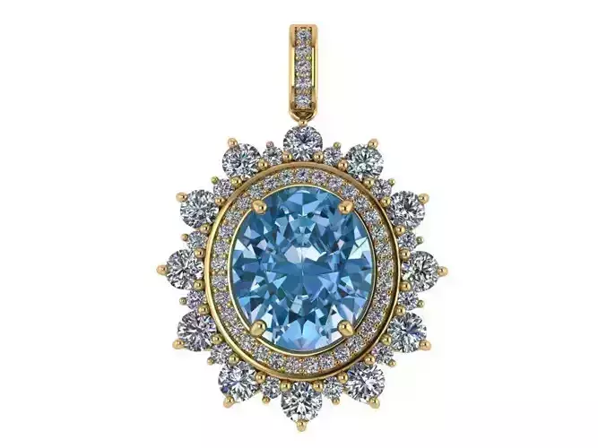 Unique Halo Pendant 599