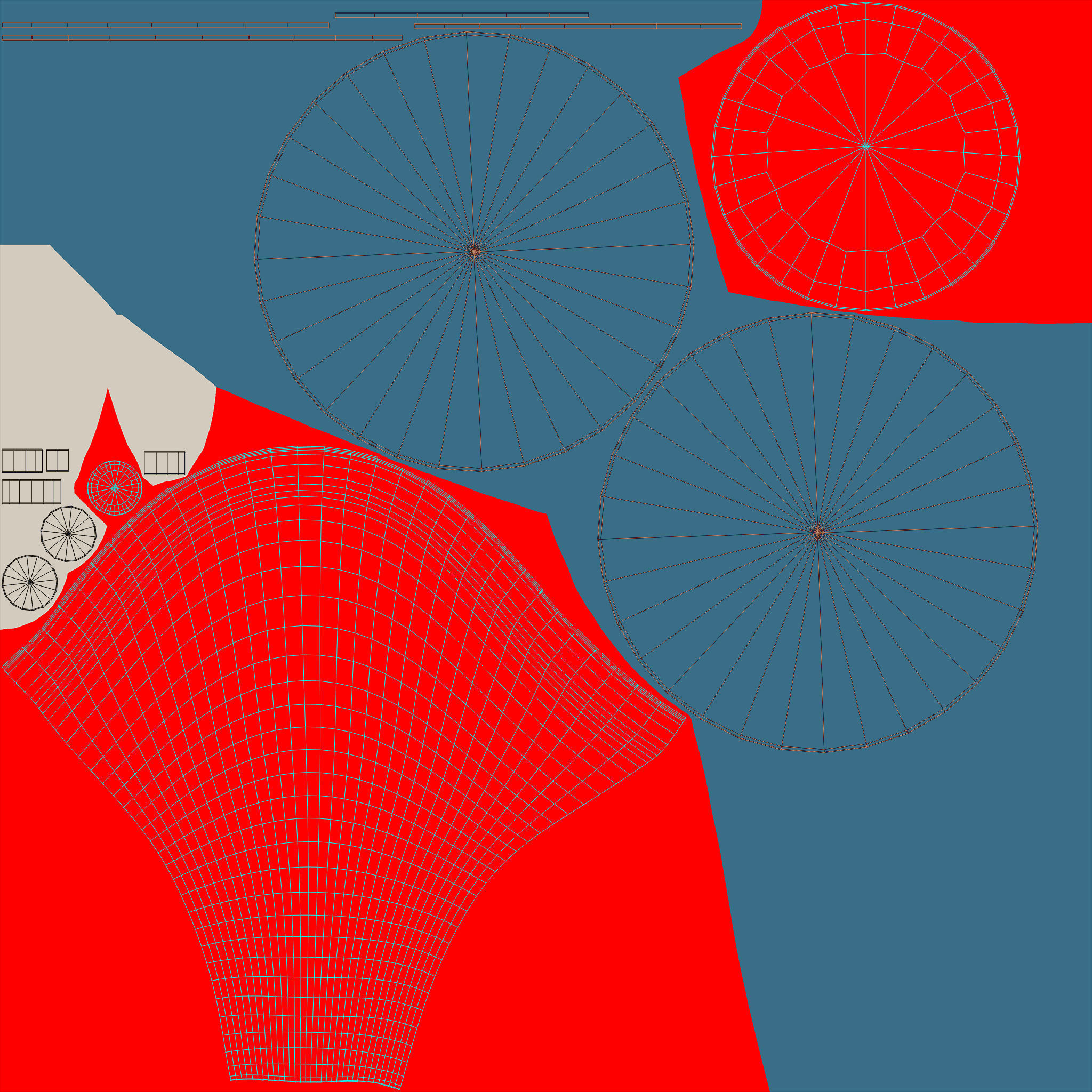 Cornering Table 3D Model VR Low-poly 3D model_10