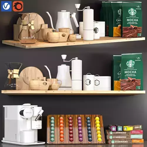 nespresso kitchen accessories 01 3D model
