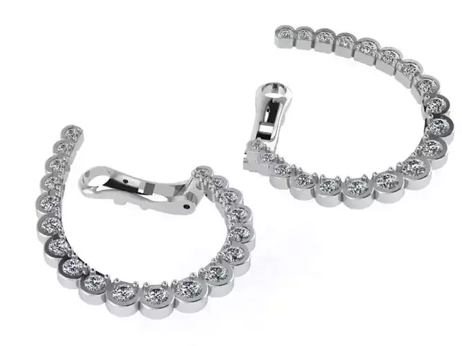 Diamond Hoop Earring 0955