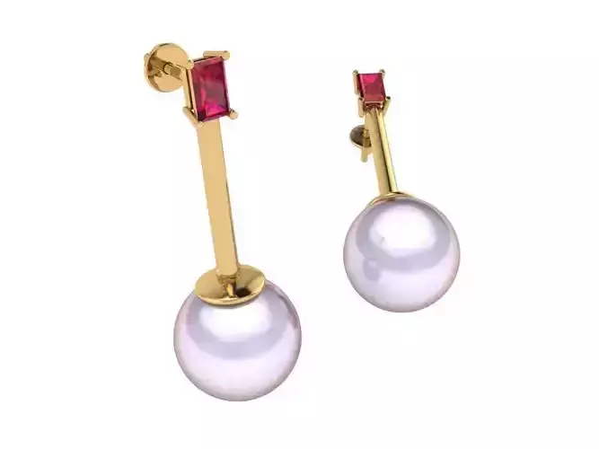 Drop Style Pearl Earring 601