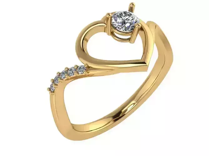 Heart Diamond Ring 602