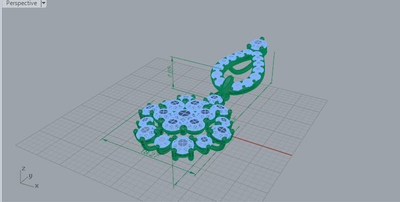 Snowflake Diamond Pendant 605 3D print model_6