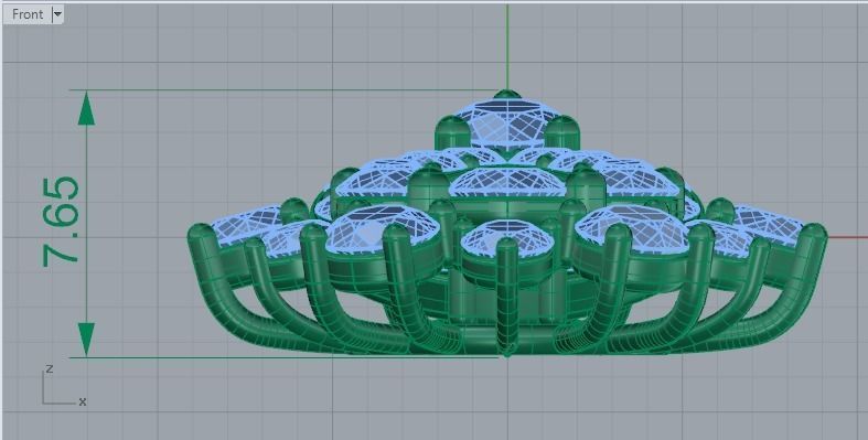 Snowflake Diamond Pendant 605 3D print model_5