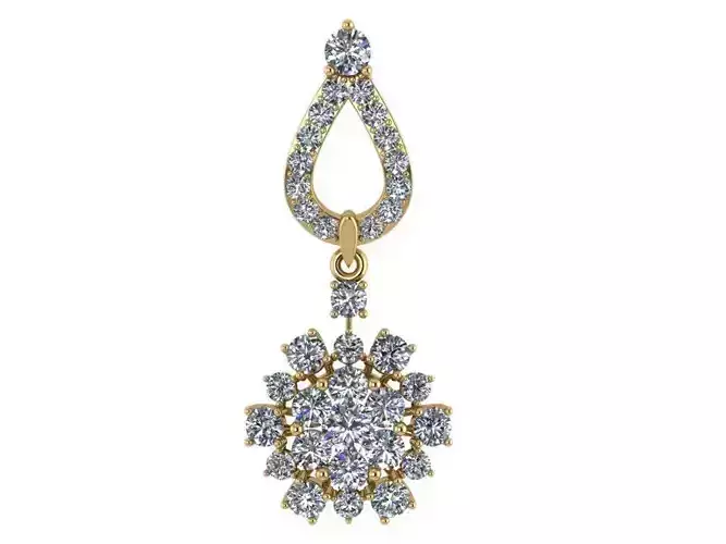 Snowflake Diamond Pendant 605