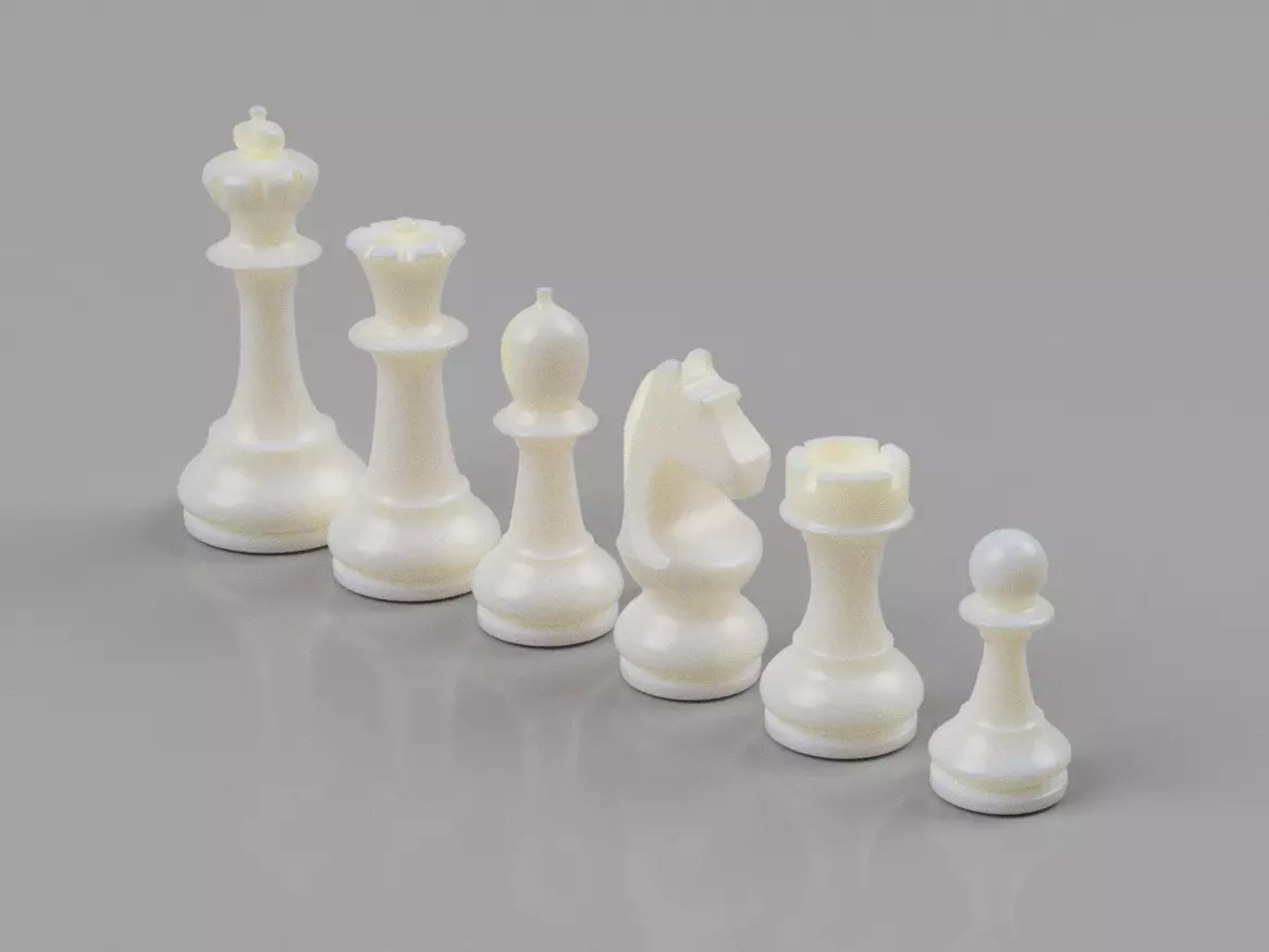 Chess set 3D print model piece 3D model_0