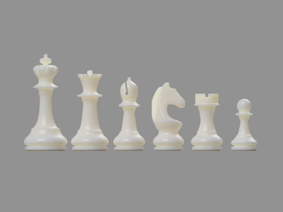 Chess set 3D print model piece 3D model_1