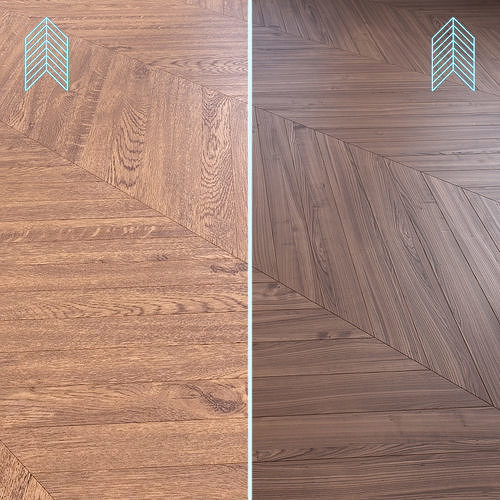 Parquet - Laminate - Wooden floor 2 in 1 Low-poly 3D model