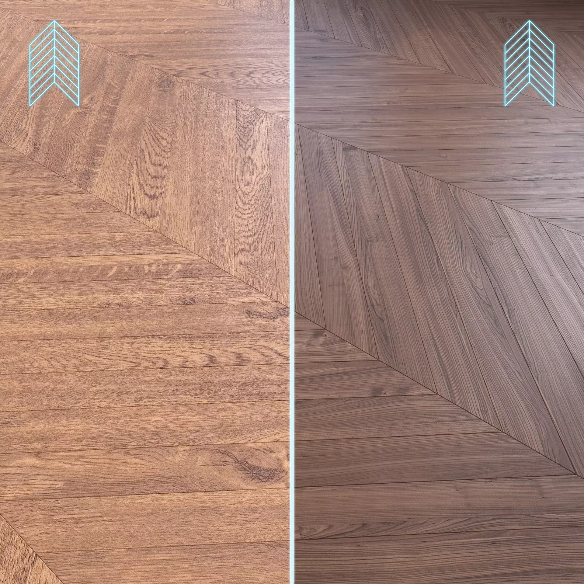 Parquet - Laminate - Wooden floor 2 in 1 Low-poly 3D model_0