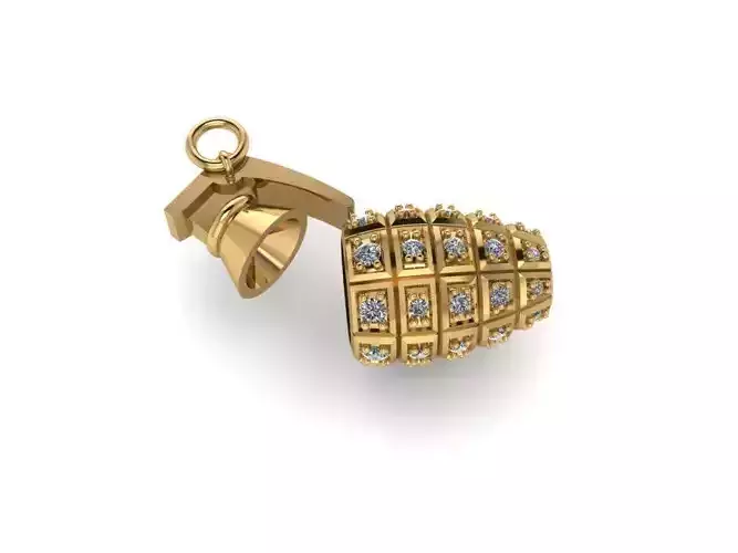 Grenade Diamond Pendant 611