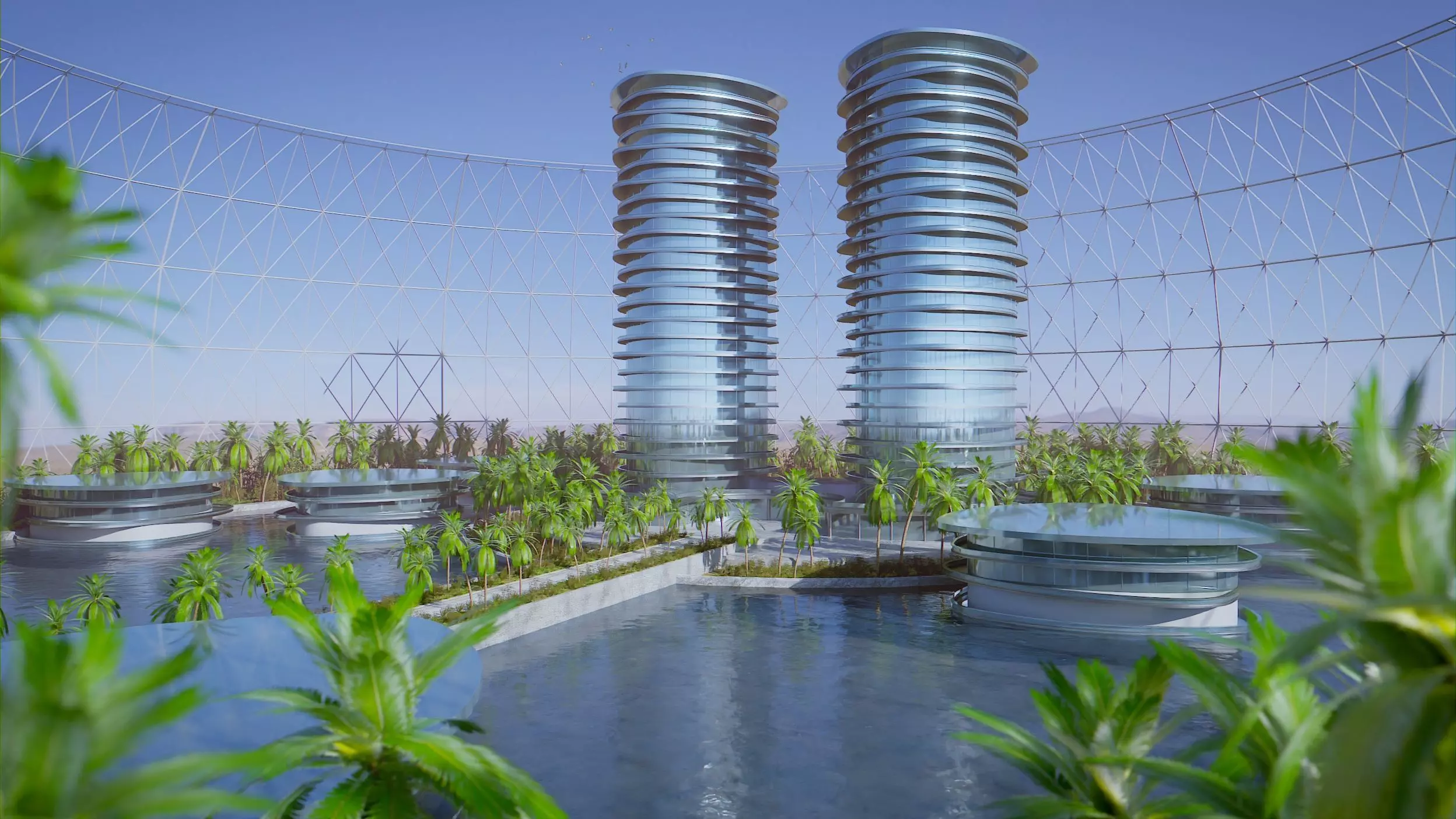 City Desert 2050 Low-poly 3D model_0