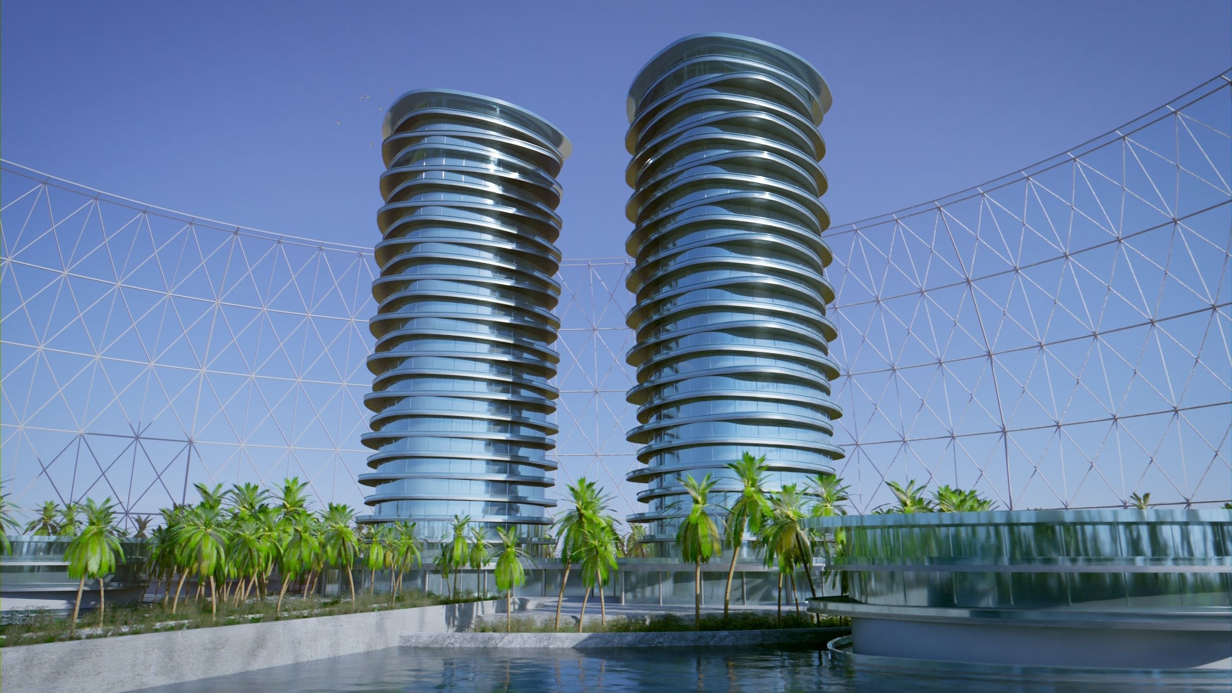 City Desert 2050 Low-poly 3D model_2