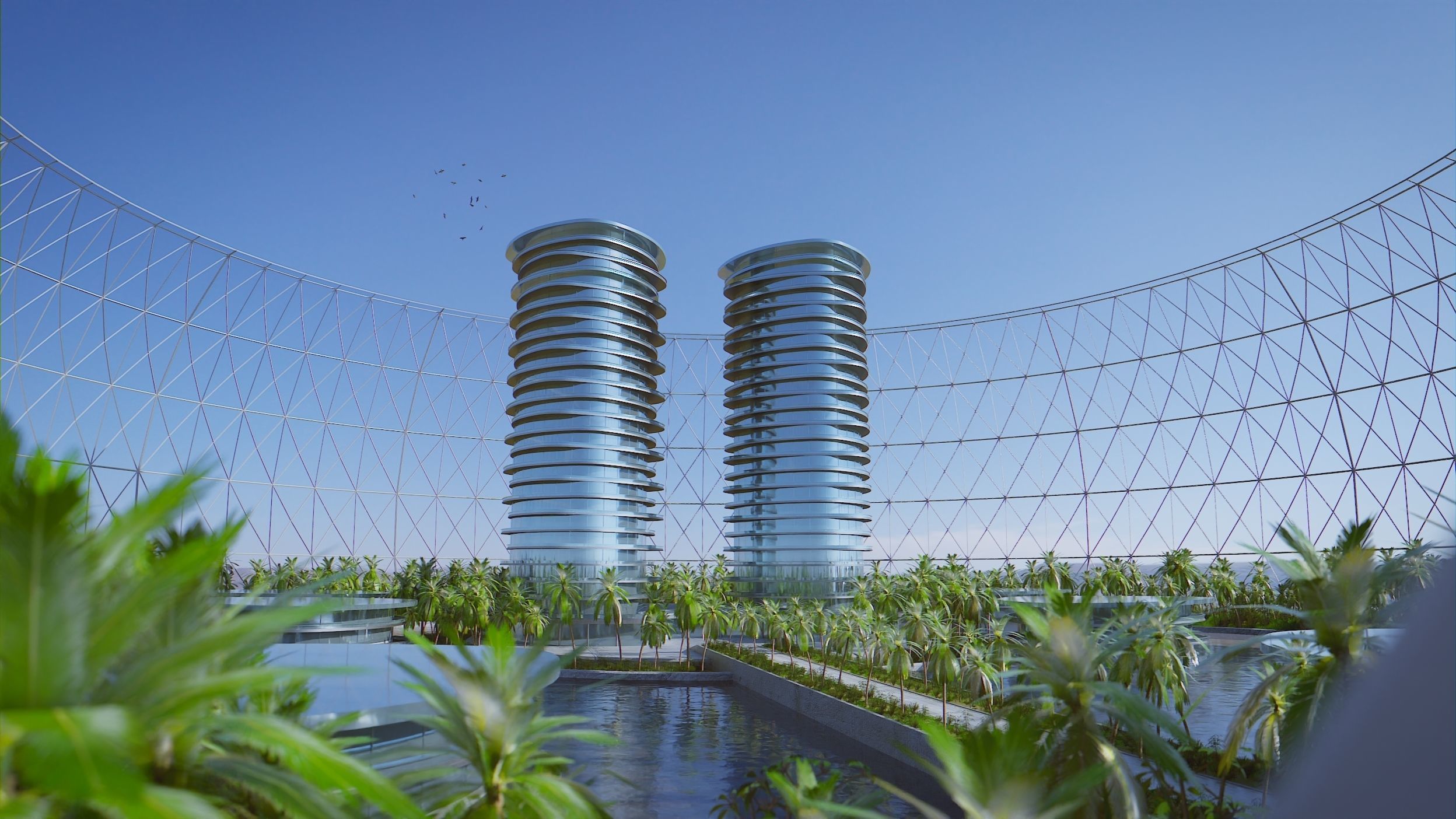 City Desert 2050 Low-poly 3D model_1