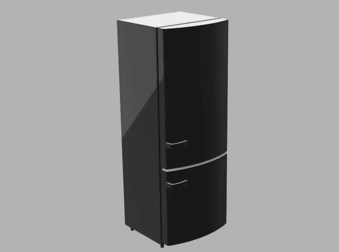 Fridge refrigerator 3D model_0
