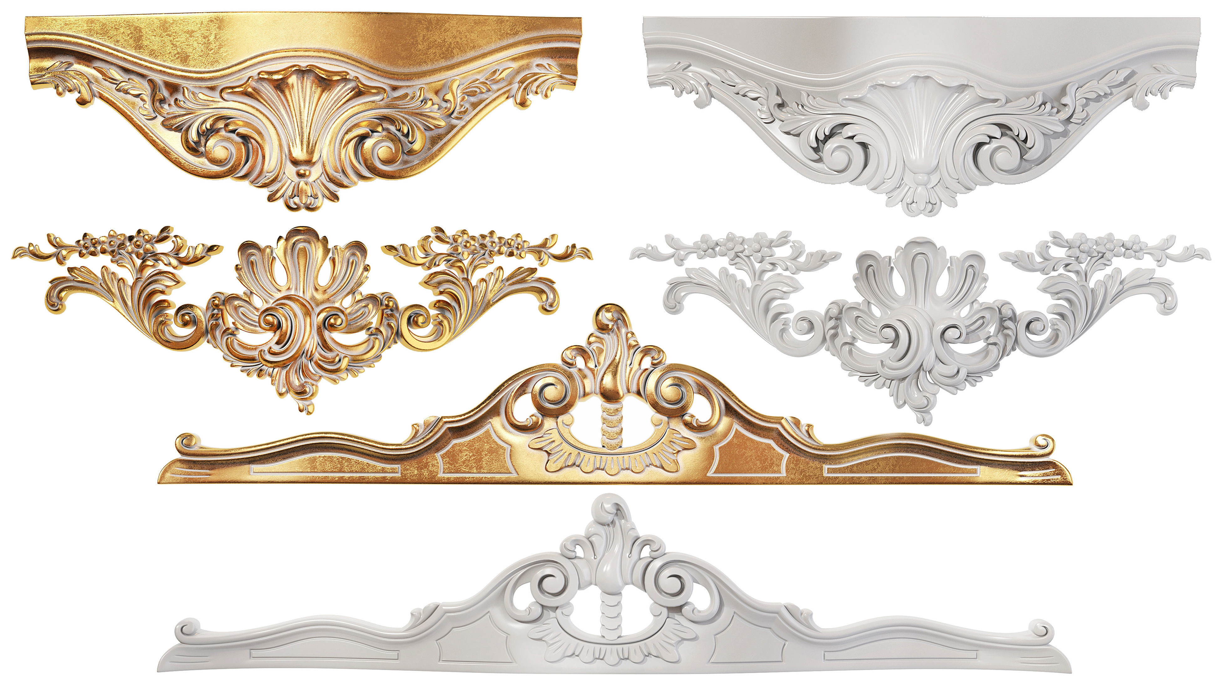 Collection of 40 classic carvings Part 5 3D model_8